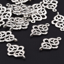 20 stk. legeringskoblinger Blyfri og kadmiumfri antikk sølv 28 mm lange 18 mm brede 2 mm tykke hull: 1,5 mm