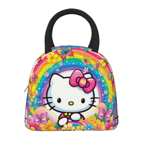 Hello Kitty τσάντα φαγητού φορητή μονωμένη τσάντα φαγητού ψυγείου με μπροστινή τσέπη 1