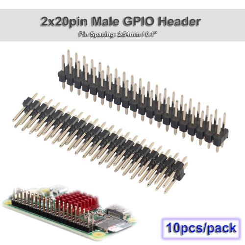 jixopn10pcs Διπλή Αρσενική Κεφαλίδα 2.54mm 2x20pin Λωρίδα για Raspberry Pi Zero 1