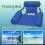 Pool Hammock Inflatable Chair with Backrest, Foldable Floating Lounge for Adults, Quick Drainage 2