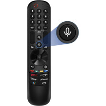Erstatning kompatibel med LG TV-fjernkontroll for smart-TV-er fra 2018–2022, MR22GA kompatibel med LG Magic-fjernkontroll, peker, stemmekontroll,