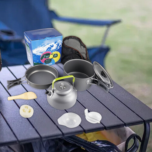 YOBOLK Σετ Κάμπινγκ Essentials Κουζίνας και Μαχαιροπήρουνων για Κάμπινγκ Φορητό Σετ 1