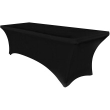 Față de masă dreptunghiulară Asgyf, elastică, spandex, 183x76cm, neagră