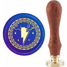 Lakzegelstempel met lichtgevende wolken, 30 mm, compatibel met messing zegelstempelkoppen, vintage houten handvat voor enveloppen, zelfgemaakte