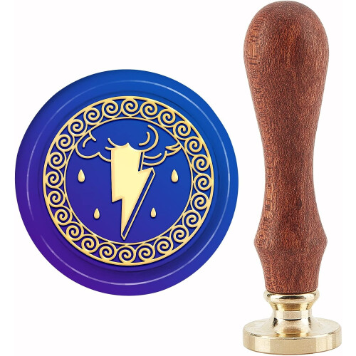 Σφραγίδα Σφραγίδας Κεριού Lighting Clouds 30mm, Συμβατή με Κεφαλές Σφραγίδων Σφραγίδας
