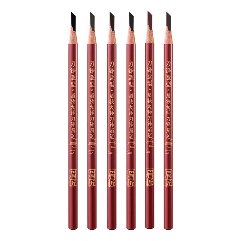 Waterproof Long Lasting Wooden Eyebrow Pencil for Women Natural Look Smudge Proof Brow Pen
