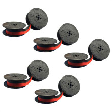 5Pcs Typewriter Ribbon Twin Spool Typewriter Ribbon Twin Spool Replacement Pack for Most Typewriter, Red and Black