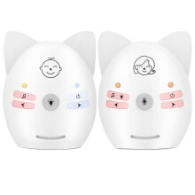 Wireless V30 Portable Babysitter 2.4GHz Audio Baby Monitor Digital Voice Broadcast Double Talk Night Light White EU Plug