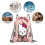 Τσάντες με κορδόνι Hello Kitty, αδιάβροχες, αθλητικές, σακίδια πλάτης, σάκος γιόγκα, 6