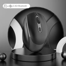 Rechargeable Bluetooth~compatible Wireless Mouse 2.4G Optical Mice with USB RGB 1600DPI Mouse for Computer Laptop PC Mute Mouse