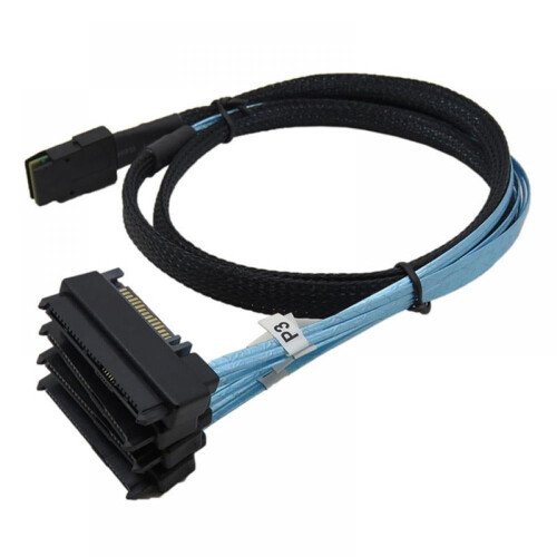 Εσωτερικό καλώδιο 1m Mini SAS SFF-8087 Host 36 ακίδων προς σκληρό δίσκο SAS Target 4SFF-8482 και