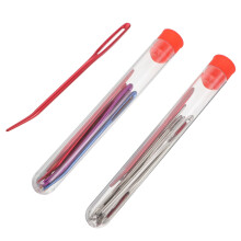 Bent Tip Yarn Needles Sewing Set Aluminum Alloy 2 Sets for Embroidery Knitting Crafts