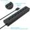 Διαχωριστής πολυθυρών USB, 7 θύρες USB2.0 για φορητό υπολογιστή, επέκταση θύρας USB με 5