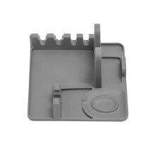 Punch-Free Silicone Pot Cover Rack Truner Frame Soup Spoon and Strainer Storage Rack Table Top Storage Spatula Mat Clip Brush Rack