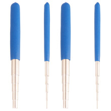 Benodigdheden voor het wikkelen van draad met blauwe ringen, sieradenmandrel, gereedschap voor het maken van sieraden, handleiding, 4-delige set