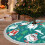 Saia para árvore de Natal com boneco de neve, 76 cm (30 polegadas), tapete para árvore de Natal de inverno, saia para árvore de Natal para 7