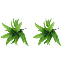 1 confezione da 22 pollici Felce artificiale realistica impermeabile alla luce, verde felce con steli di felce realistici, ideale *2 pezzi