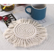 Kayannuo Home Essentials Christmas Clearance Woven Coasters, Thick Tassel Pot Mat, Bohemian Placemat, Gifts for Women