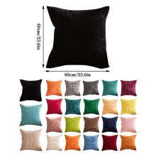 Set di 2 federe per cuscini a righe in velluto a coste, 24x24 pollici, per soggiorno, confezione da 2.