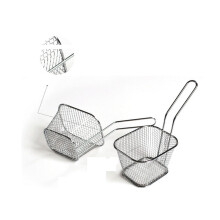 8Pc Electroplate Stainless Steel Mini Frying Net Block