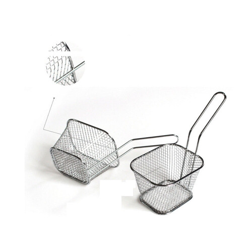 8Pc Electroplate Stainless Steel Mini Frying Net Block