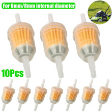 10Pcs Gas Pre-Filter Gas Inline Fuel Filters for Motorcycle Lawn Mower Small Engine