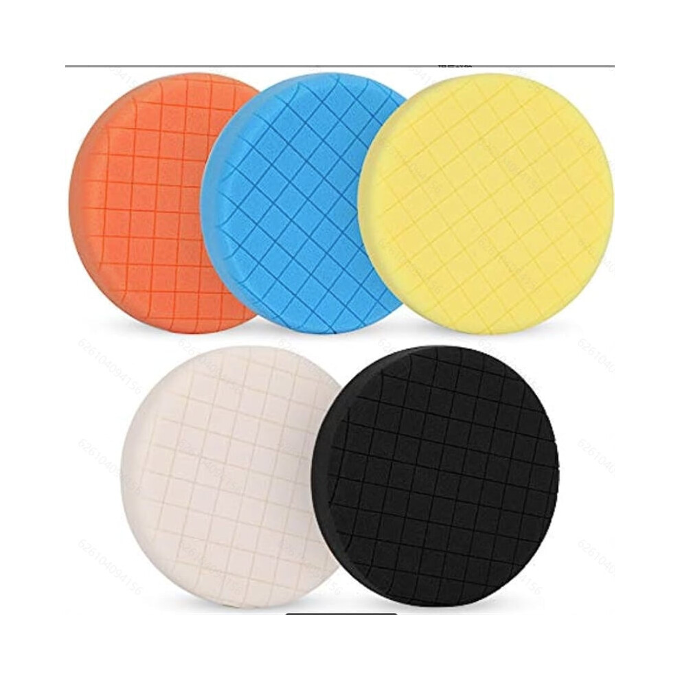 Janrevotw 6 Inch Polishing Pad 5 Piece For Backing Plate, Compound Polishing Sponge Pad For Automotive Buffer Polisher Compound, Polishing And Waxing 9191629723805