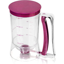 900ml Manual Batter Dispenser, Pancake Batter Dispenser, Perfect for Muffins, Pancakes, an Essential Tool for Baking in the Kitchen [Purple]