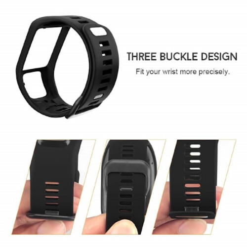 Watch strap for TomTom Adventurer / Golfer / Runner / Spark etc. Black 2