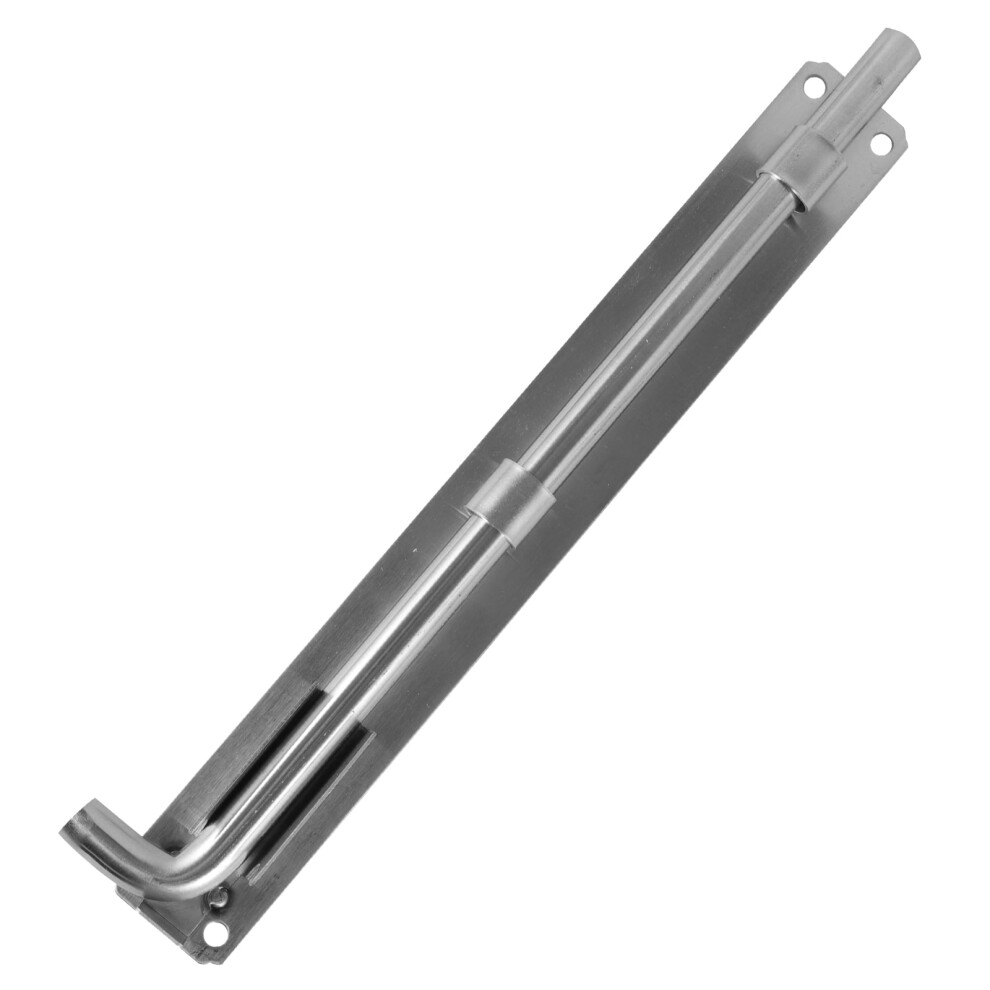 Stainless Steel Door Floor-Standing Exposed Bolt Thickened Latch With Plate Insert Gate Hardware Locks Slide Barn 9191629726004