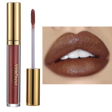 Liquid Glitter Lipstick Red 6# Metallic Gloss, Long Lasting Waterproof Moisturizing Lip Makeup