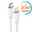 2-PACK Γρήγορη φόρτιση συμβατή με καλώδιο iPhone PD για συμβατότητα με iPhone11/12/13/14 -1M Λευκό 1