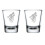 Set van 2 borrelglaasjes (50 ml) met tribale wolf. 1