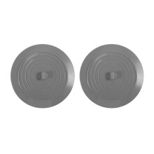 Lot de 2 bouchons de baignoire, grands couvercles de vidange plats en silicone de 15 cm (6 pouces) avec ventouses, bouchons pour baignoire, cuisine,