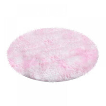 Prettyui Fluffy Colorful Shag Round Area Rug Plush Carpet For Kids Girls Living Room Bedroom Decor Multicolor Area Rug (Round)