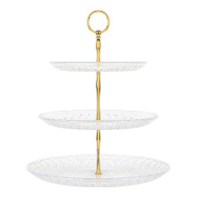 Suporte para bolo de vários andares Giyblacko, suporte para cupcakes de 3 andares, torre de exibição para bolos e sobremesas, ideal para