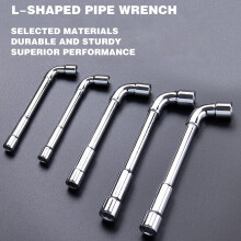 Jacenvly L-Shaped Hex Wrench Set 6-10mm, Double-Head Elbow Socket Wrench Plated – Compatible with Metric Sizes