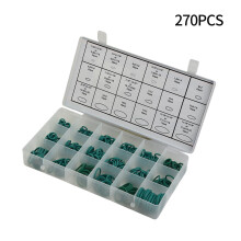 Kit de juntas tóricas de HNBR para aire acondicionado (270x18 tamaños) para reparación de automóviles y vehículos.