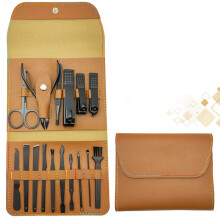 Viflosae 16-teiliges Nagelknipser-Set aus Edelstahl mit Klappdeckel, Schere, Kosmetikwerkzeug, Werkzeugset