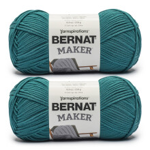 Bernat Maker #5 Dik katoengaren, turquoise 8,8 oz/250 g 317 yards (2-pack)