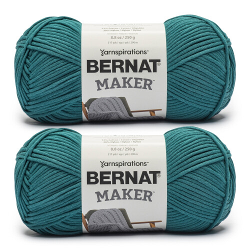 Bernat Maker #5 Ογκώδες βαμβακερό νήμα, γαλαζοπράσινο 8,8 ουγγιές/250 γρ. 317 γιάρδες (2