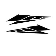 Motorcycle Decorative Sticker Tail Box Decals BLACK 28CM 28CM black 28cm-28cm