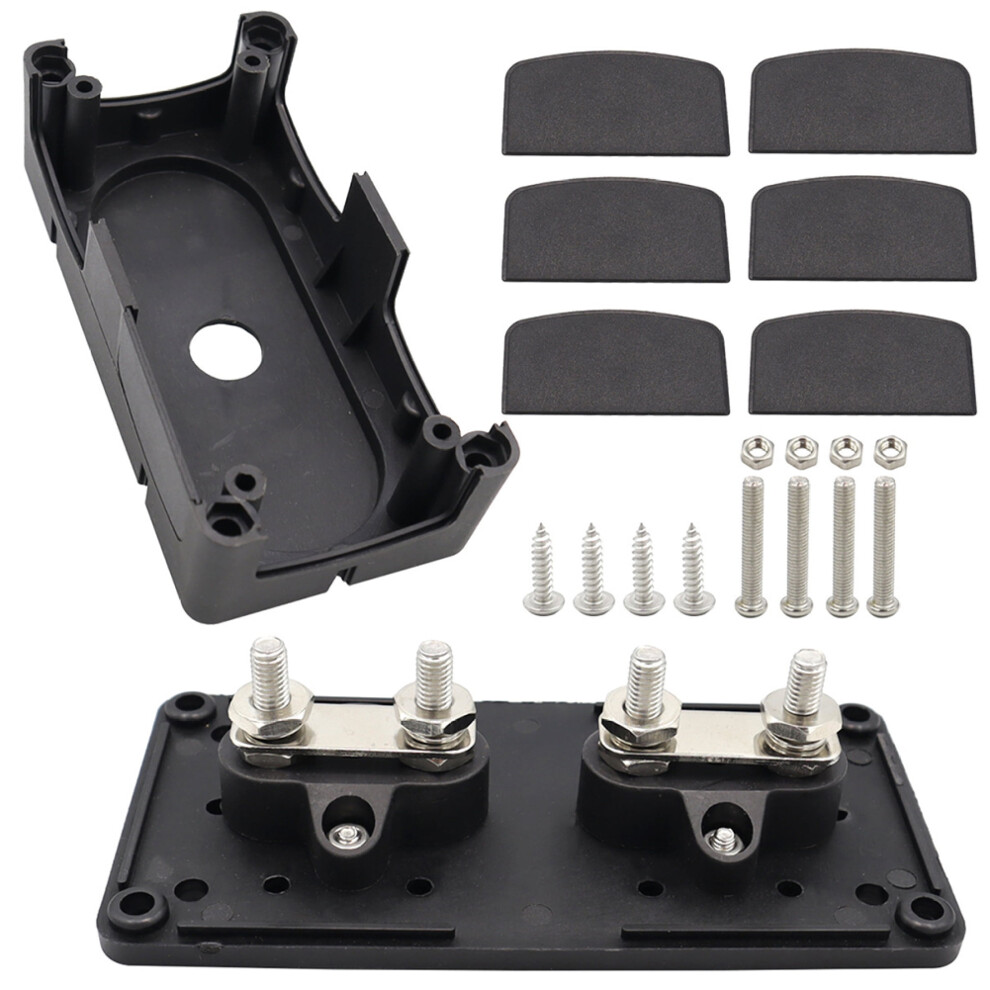 Morechioce Ground Power Distribution Terminal Block Battery Bus Bar Busbar For Automotive Auto Vehicle Marine Car Trailer Rv Boat Black M6 9423501403650