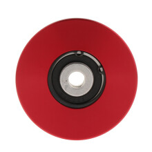 Katrolwiel met lagers, fitnessaccessoire, CNC-gefreesd, lichtgewicht aluminiumlegering, 75 mm, rood
