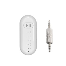 Trådløs Bluetooth 5.1-mottaker-senderadapter 3,5 mm AUX-stereosender håndfri samtalestøtte TF-kort for bil