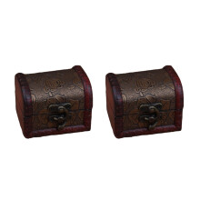 Mizh2pcs europeisk stil smyckesförvaringsask retro liten prydnadsask ringhållare arrangör (slumpmässigt mönster)