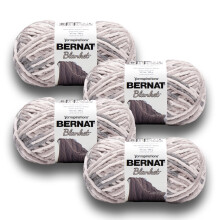Hilo de poliéster supergrueso Bernat Blanket n. 6, color madera envejecida, 300 g (10,5 oz), 220 yardas (paquete de 4)
