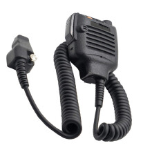 Walkie-talkie-højttaler med mikrofon, støjreducerende, holdbart PU-materiale, klips til KENWOOD sikker fastgørelse