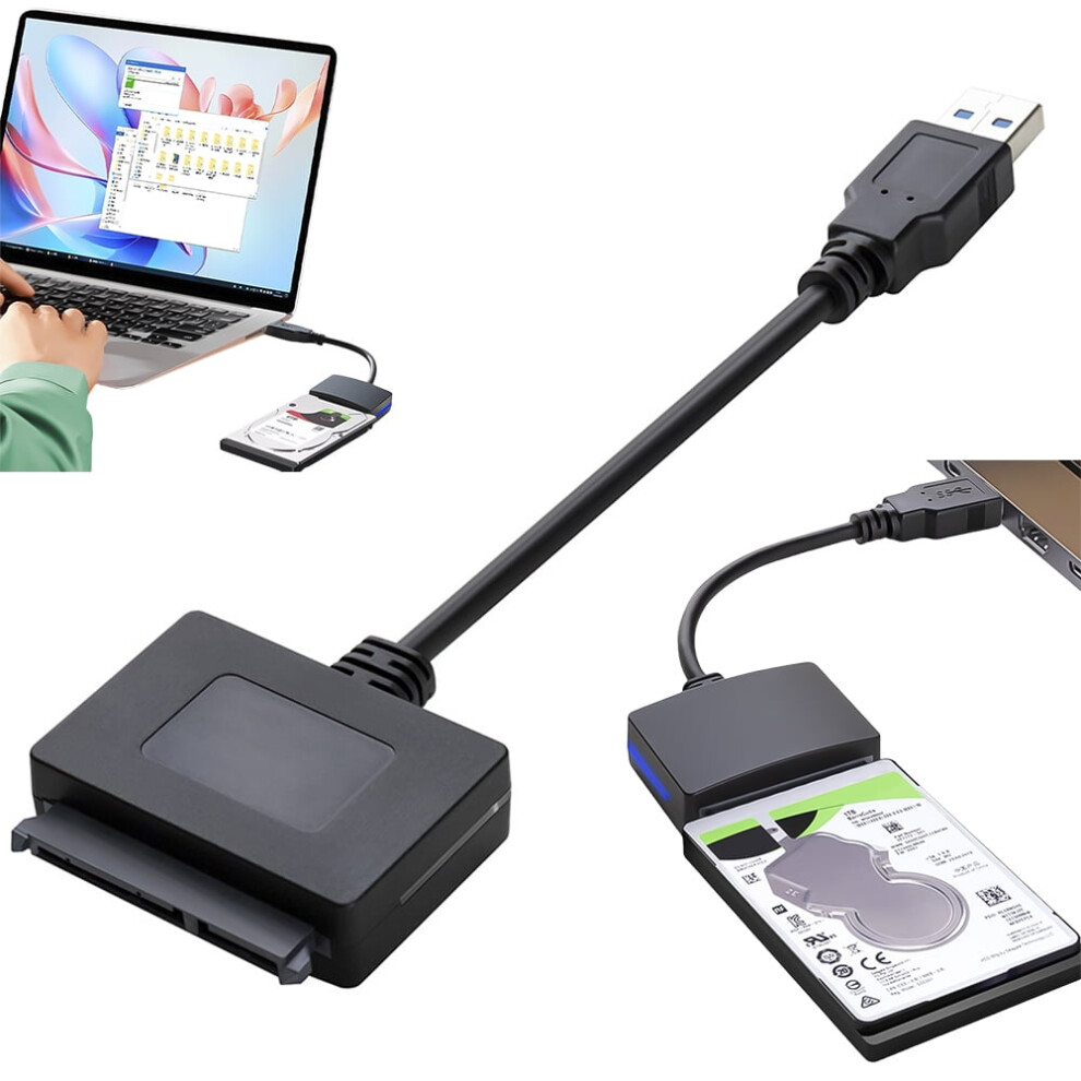 Jixopn Sata To Usb 3.0 Adapter Cable Usb 3.0 To Sata Hard Drive Adapter External Hard Drive Converter For 2.5 Inch Hard Drive Hdd/Ssd Data Transfer 9423501787484