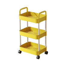 Carrito de almacenamiento rodante de 3 niveles con ruedas, organizador multiusos de plástico para cocina, sala de estar, oficina y baño -